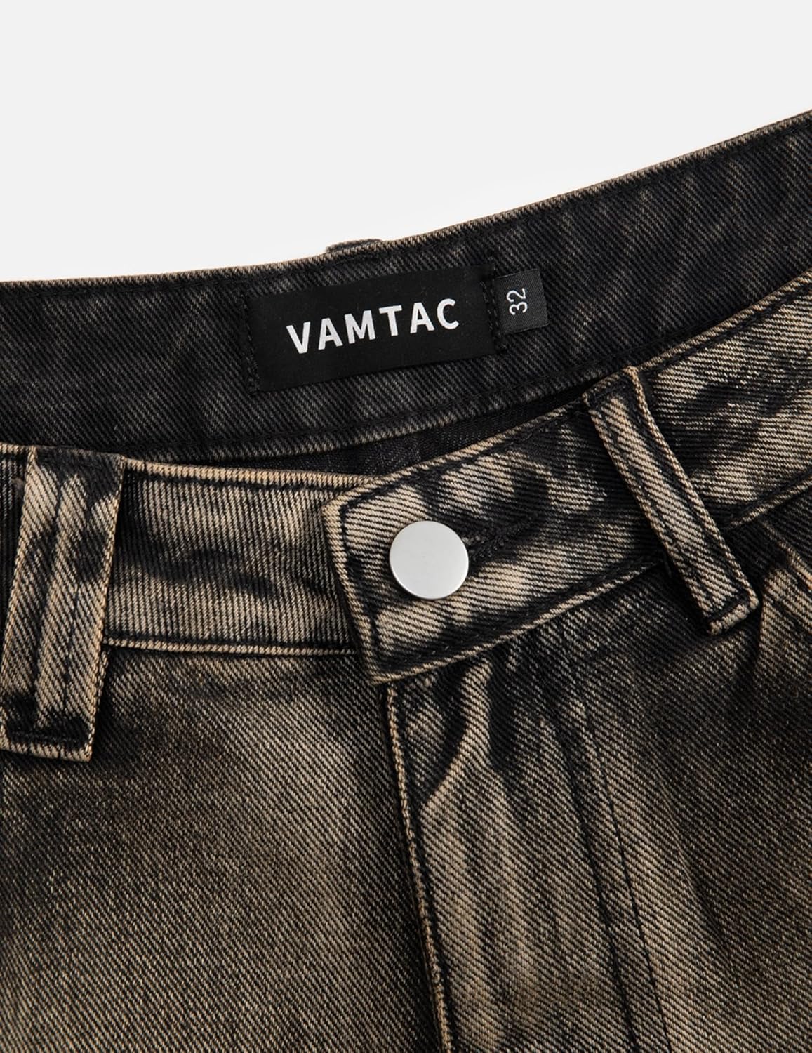 Vamtac Mens Baggy Jean Shorts Y2K Washed Long Denim Shorts Casual Loose Fit Streetwear Jorts - Image 4