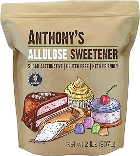 Anthony's Allulose Sweetener, 2 lb, Batch Tested Gluten Free, Keto Friendly Sugar Alternative, Zero Net Carb, Low Calorie