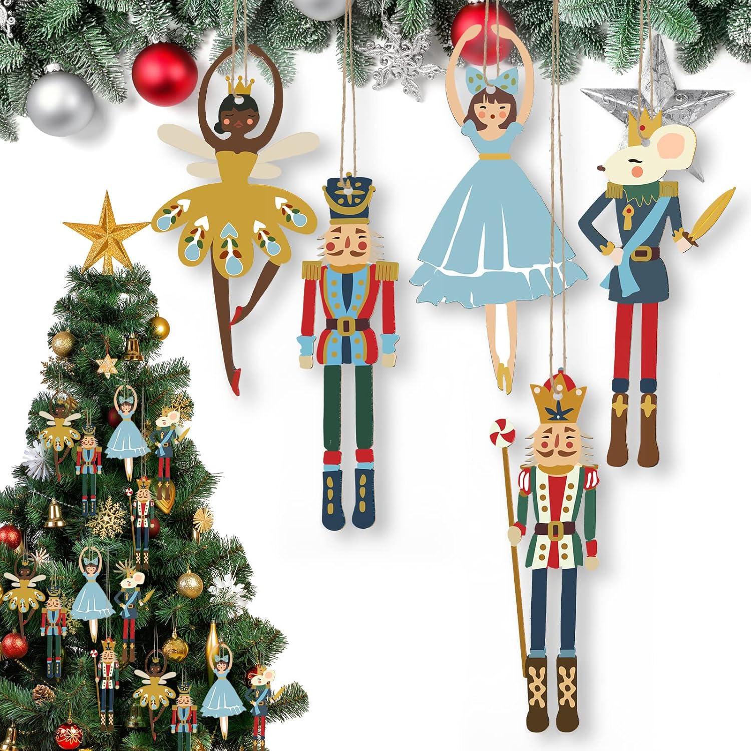 20 Pieces Christmas Nutcracker Set Mini Nutcracker Decorations