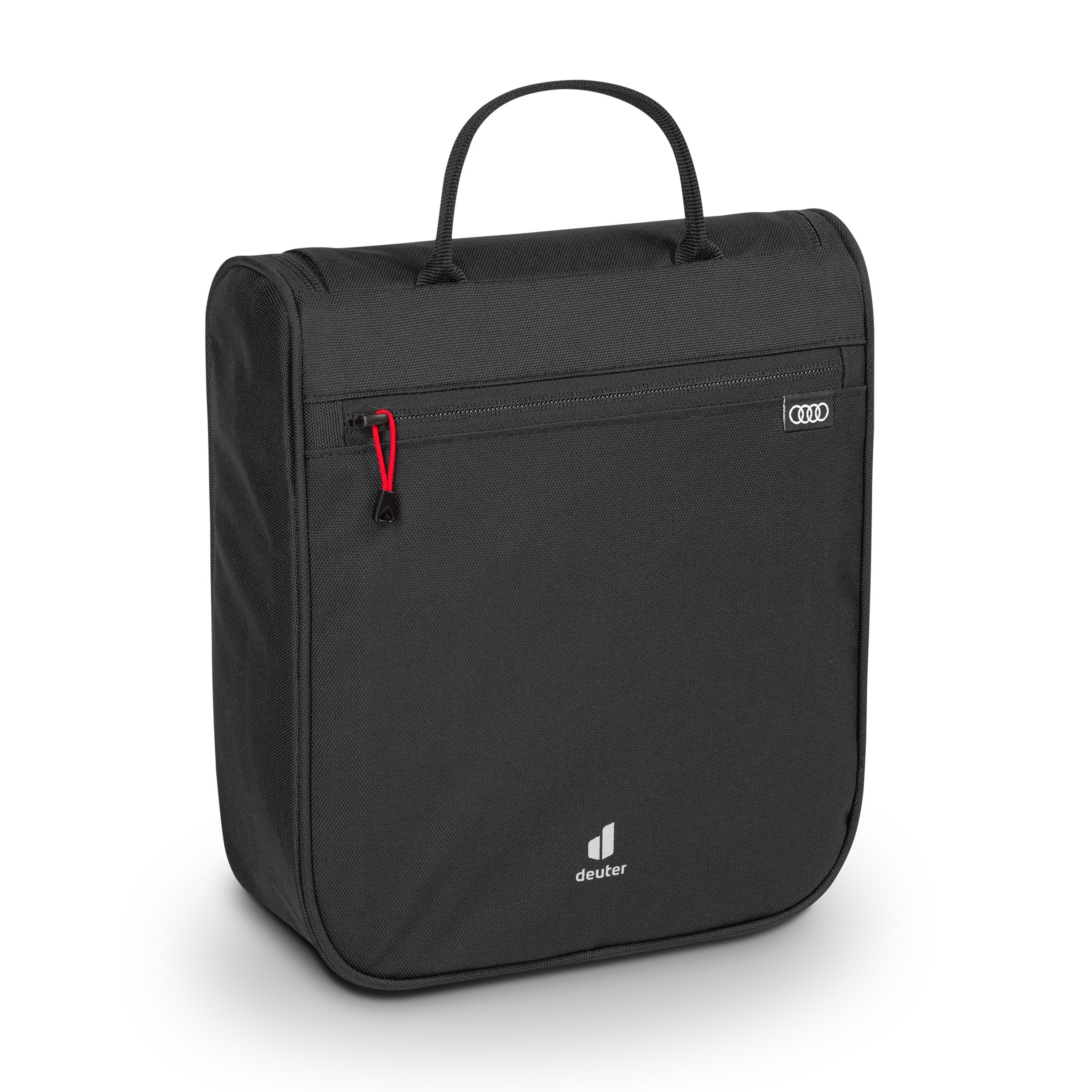 Audi 3152500700 Wash Center Waschtasche Kulturtasche, schwarz/rot