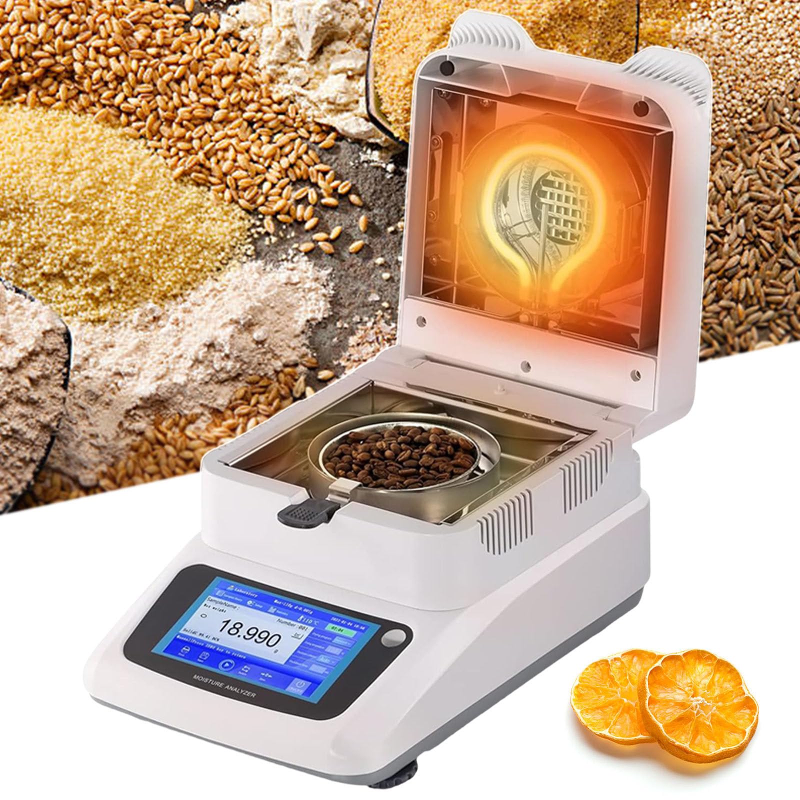 Analizzatore Di Umidità Alogeno C-1201, 40-230 °C, Bilancia Di Umidità Alogena Ad Alta Precisione, Con Interfaccia RS-232
