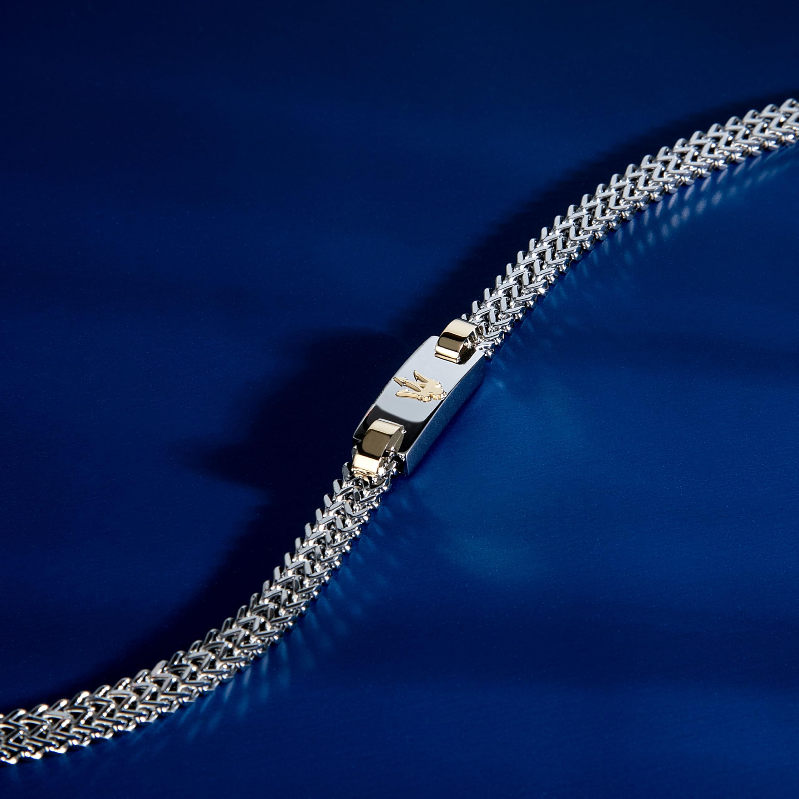 Maserati Bracciale Uomo in Acciaio, Collezione ICONIC, Tridente, Idee Regalo Fidanzato, Amico, Papà