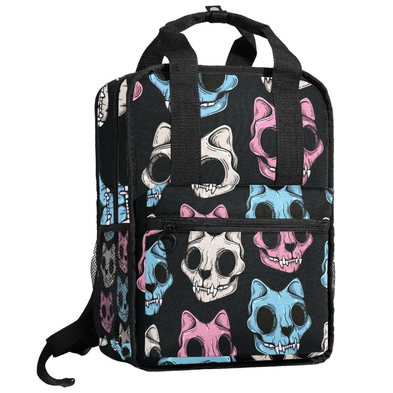 Sac à dos tête de mort pour garçons et filles multicolore - 8