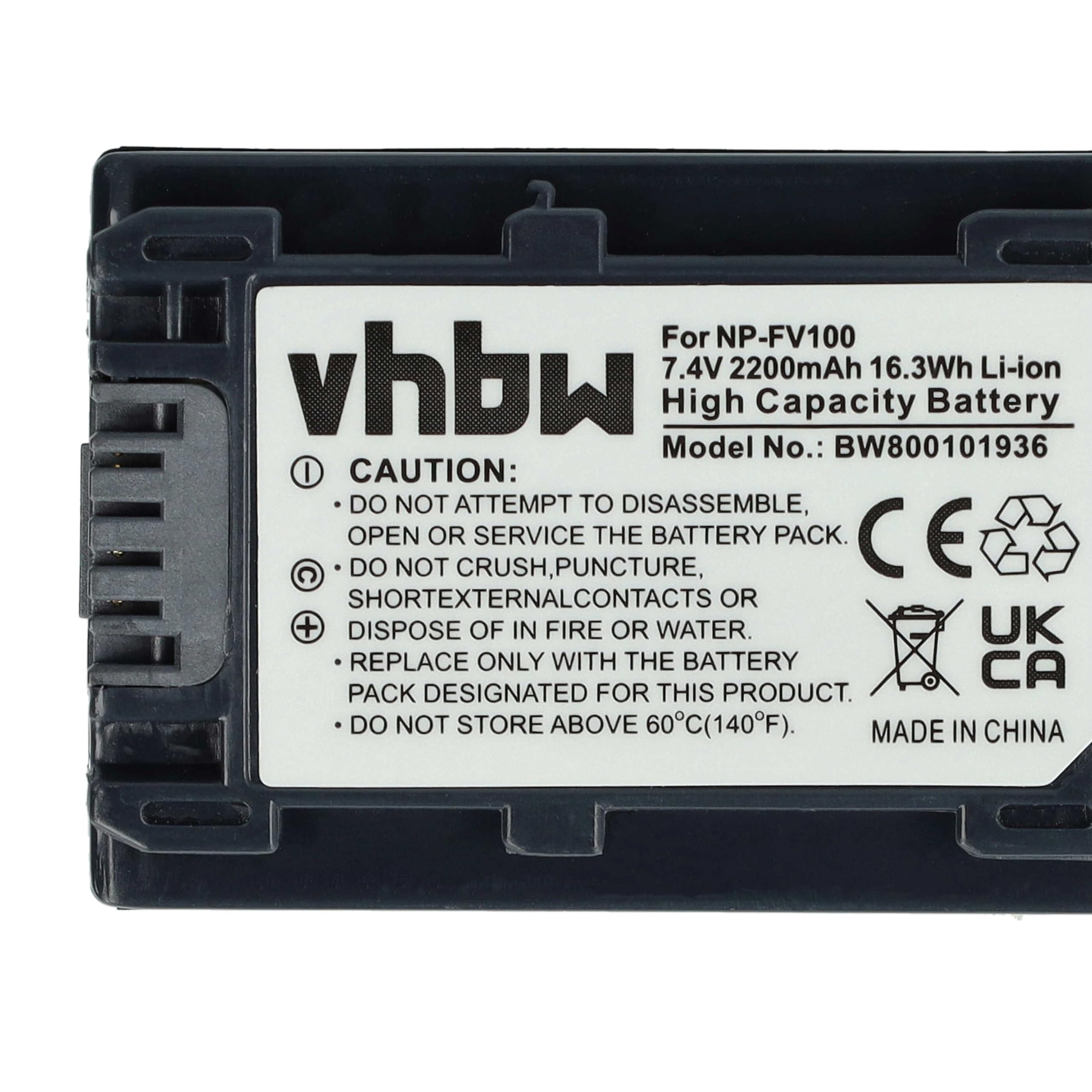 vhbw 3x batteria compatibile con Sony DCR-SX63E, DCR-SX65E, DCR-SX65 videocamera camcorder (1300mAh, 7,2V, Li-Ion) con infochip