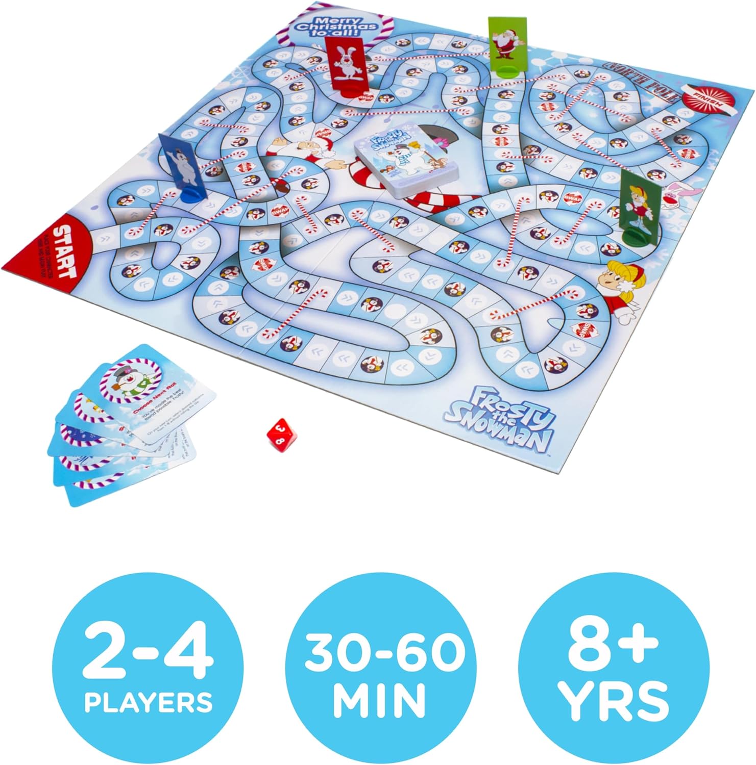 Aquarius Frosty The Snowman Christmas Journey Board Game, Multicolor, Model:97002