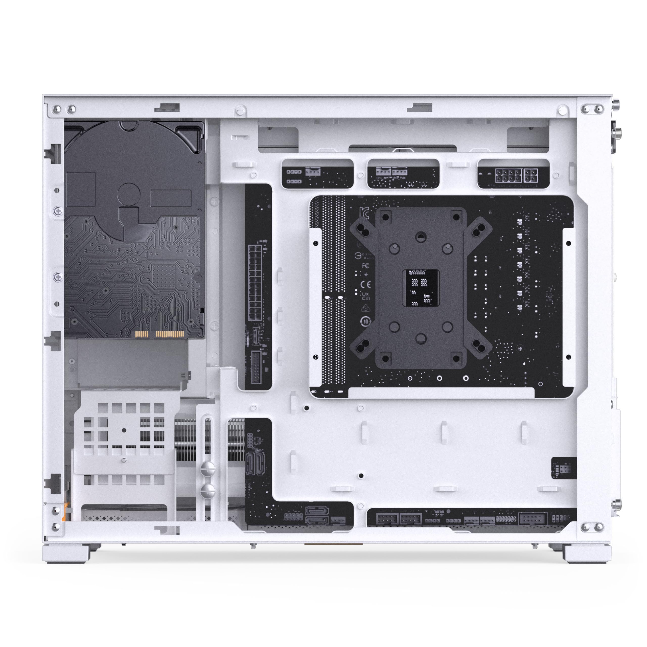 Jonsbo D32 PRO Case PC Bianco – Case mATX compatto con supporto Back-Connect, vetro temperato, filtri antipolvere e raffreddamento high-end