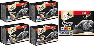 SHEBA Beutel Multipack Creamy Snacks 3 Varietäten MSC 5X 18 x 12g Katensnack Leckerlis