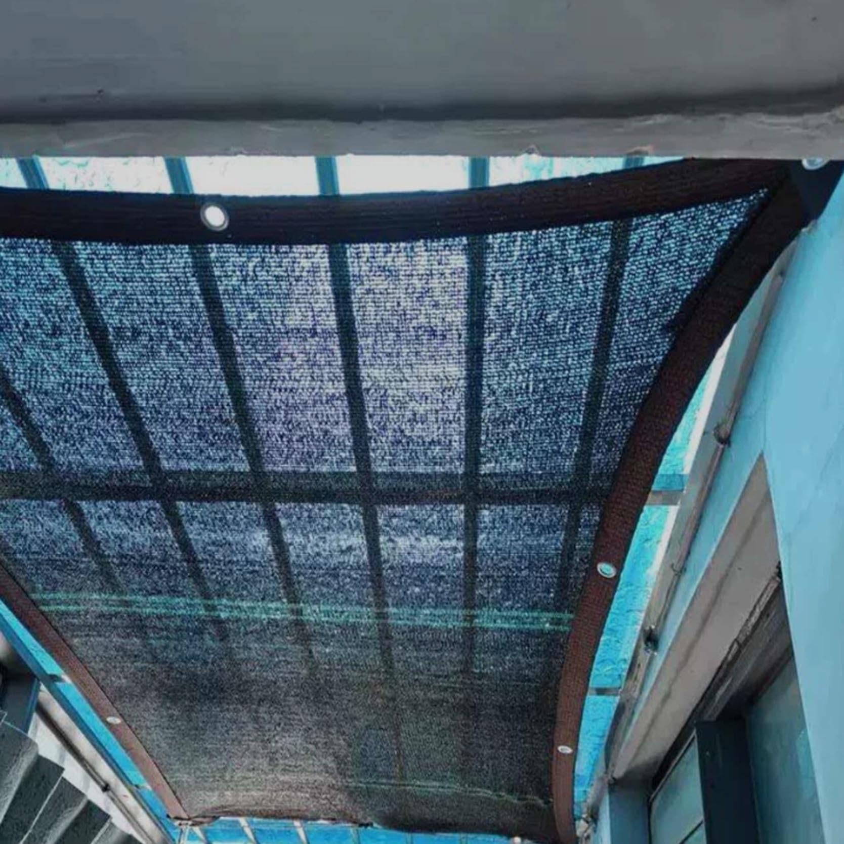 Malla de Sombra con Ojales, Negra, Resistente al Viento, HDPE | 70% sombra, malla tupida, ojales metálicos, Protección solar para terraza y jardín