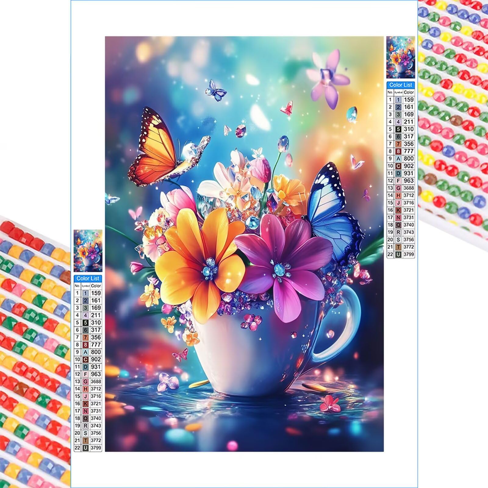 Kompletny zestaw do malowania diamentowego dla dorosłych, 5D diamentowa sztuka kryształowa sztuka, 60 x 90 cm DIY kryształowa mozaika z kryształem górskim na płótnie do dekoracji domu i relaksu, kwiat