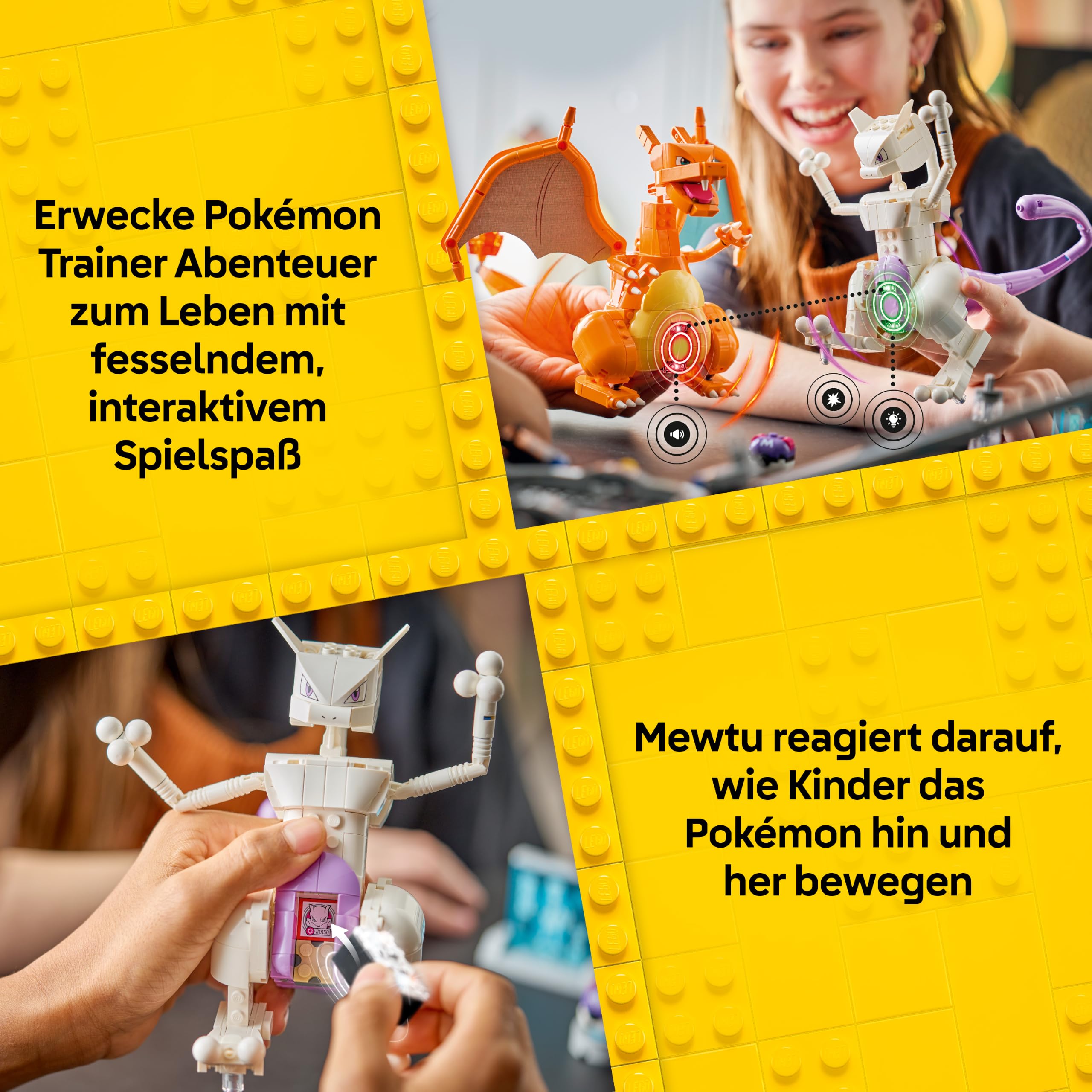 LEGO Pokémon SMART Play: Mewtwus Ausbruch aus dem Labor - kompatibles interaktives Set mit SMART Tag und Pokémon-Figur Steinen - Geschenk für Kinder ab 10 Jahren - 72163