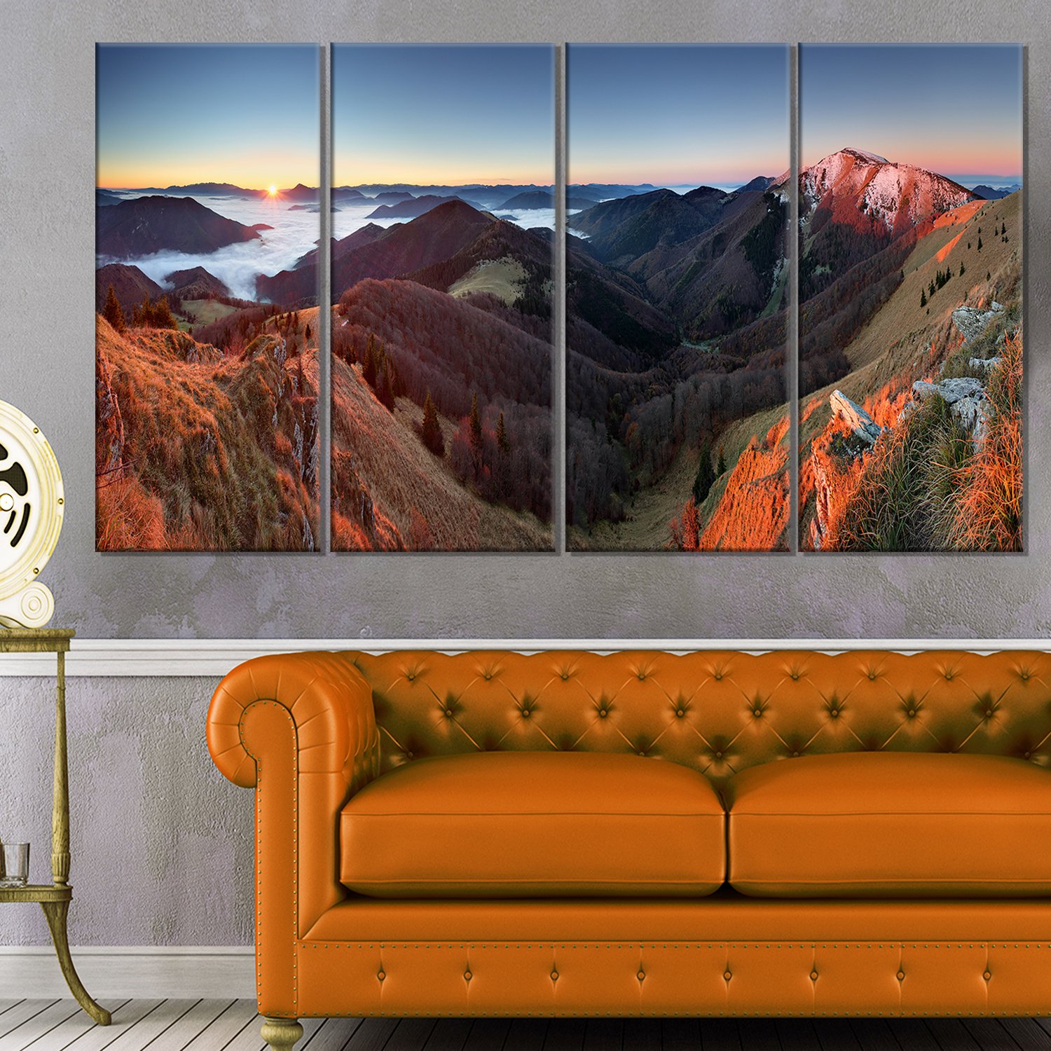 絵画 Red Mountain Fantasy Red Mountain Wall Art | Mountains Print | Canvas Art Bay