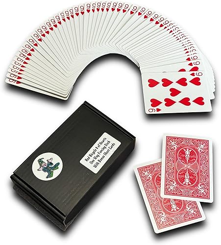 Miniatura 19 de Ted's Sterling Magic Kit de truco de bicicleta unidireccional con 52 tarjetas idénticas, corazones de espalda roja (Queen)