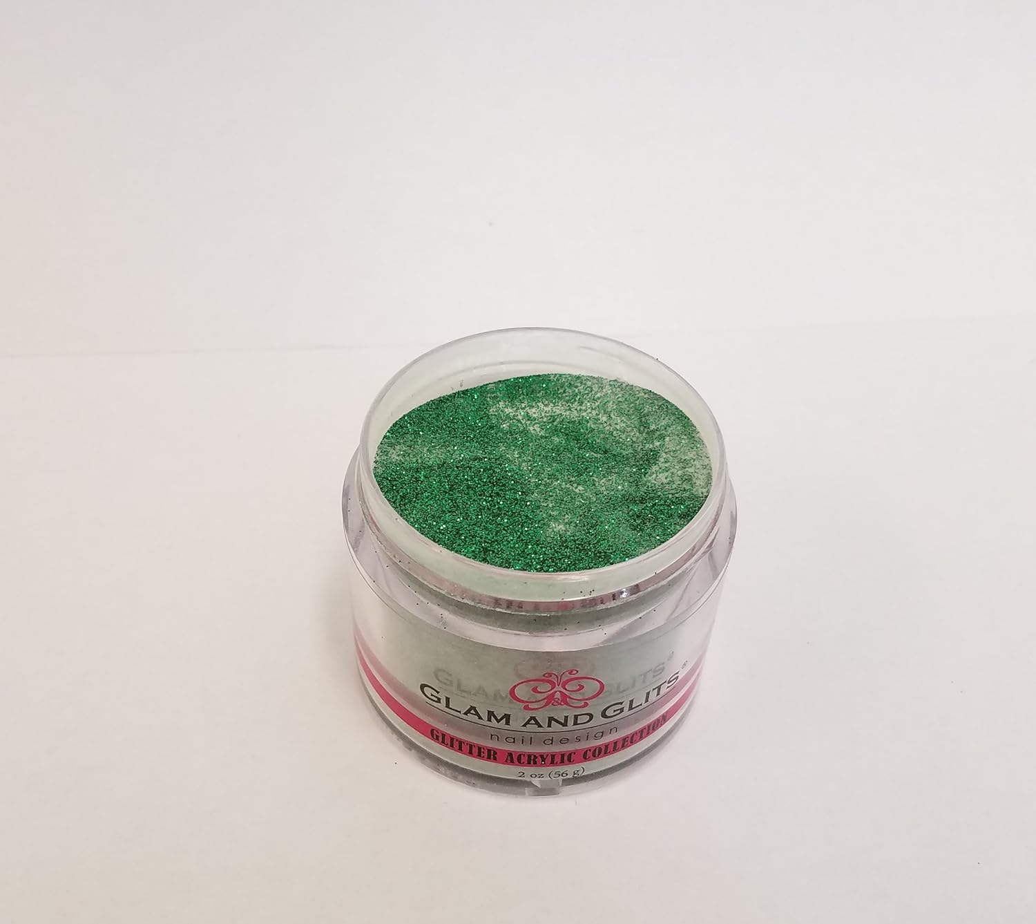 *GLITTER ACRYLIC COLORS POWDER* - 2oz/57g Jar - (EMERALD GREEN #08)