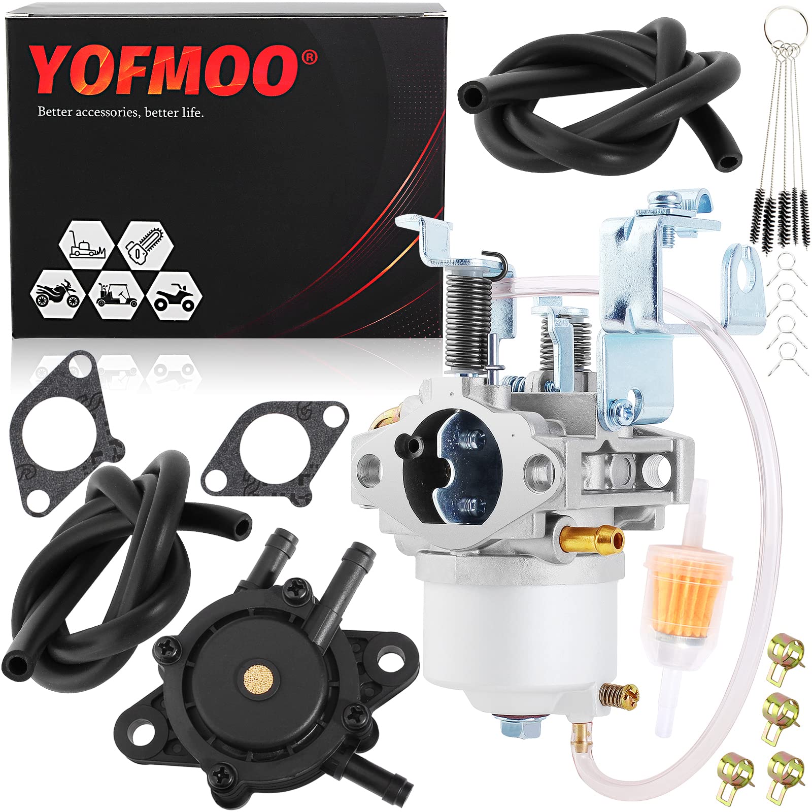 YOFMOO G22 G27 G29 Carburetor Compatible with Yamaha Golf Cart JR6-14101-00 JR6-14101-01 4-Cycle Engine Gas Club Car 2003-UP Carb