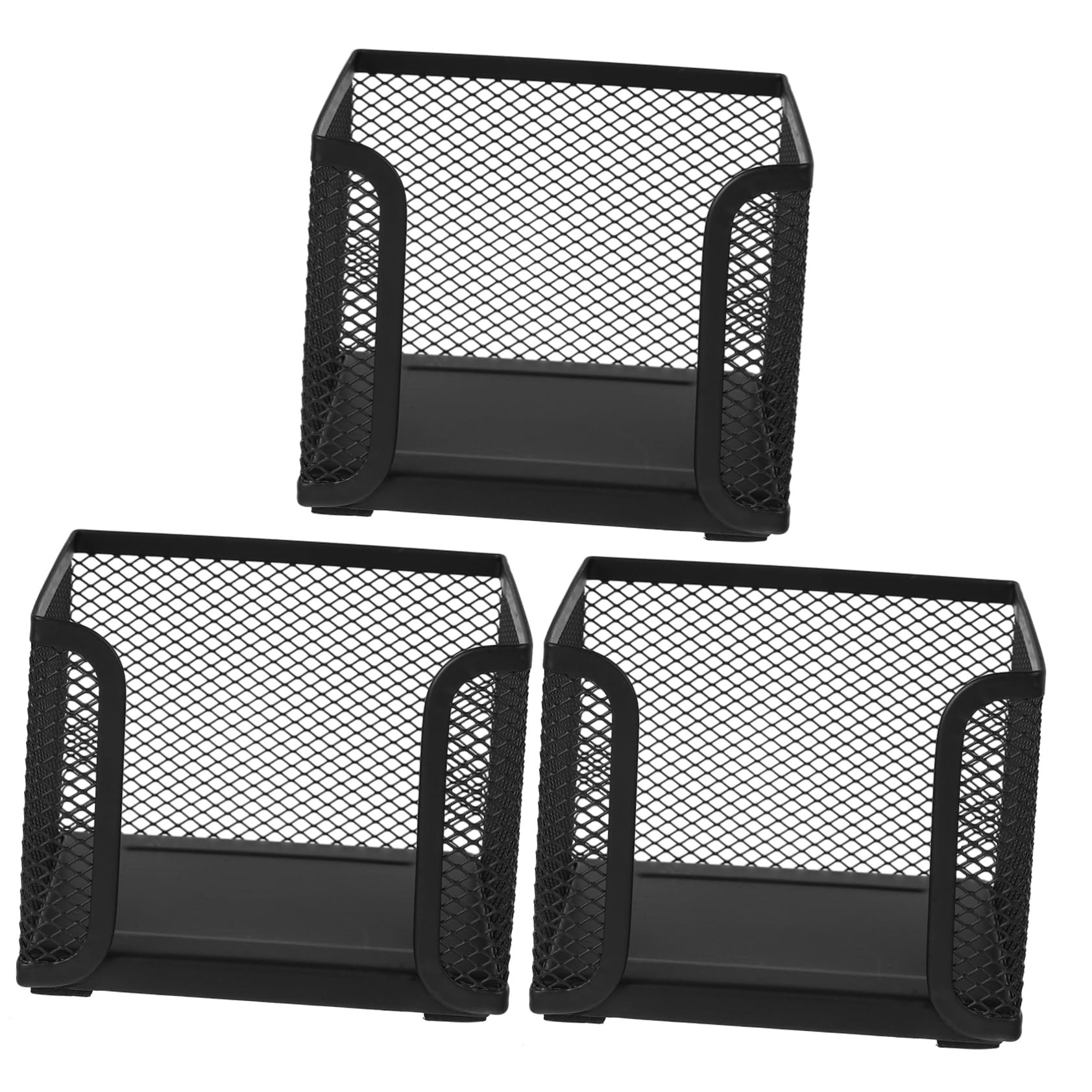 SHINEOFI 4 Set Di Blocchi Note in Rete Di Ferro Di Capacità Portablocco Da Scrivania Organizer Per Ufficio Facile Da Installare 3 Pezzi * 4