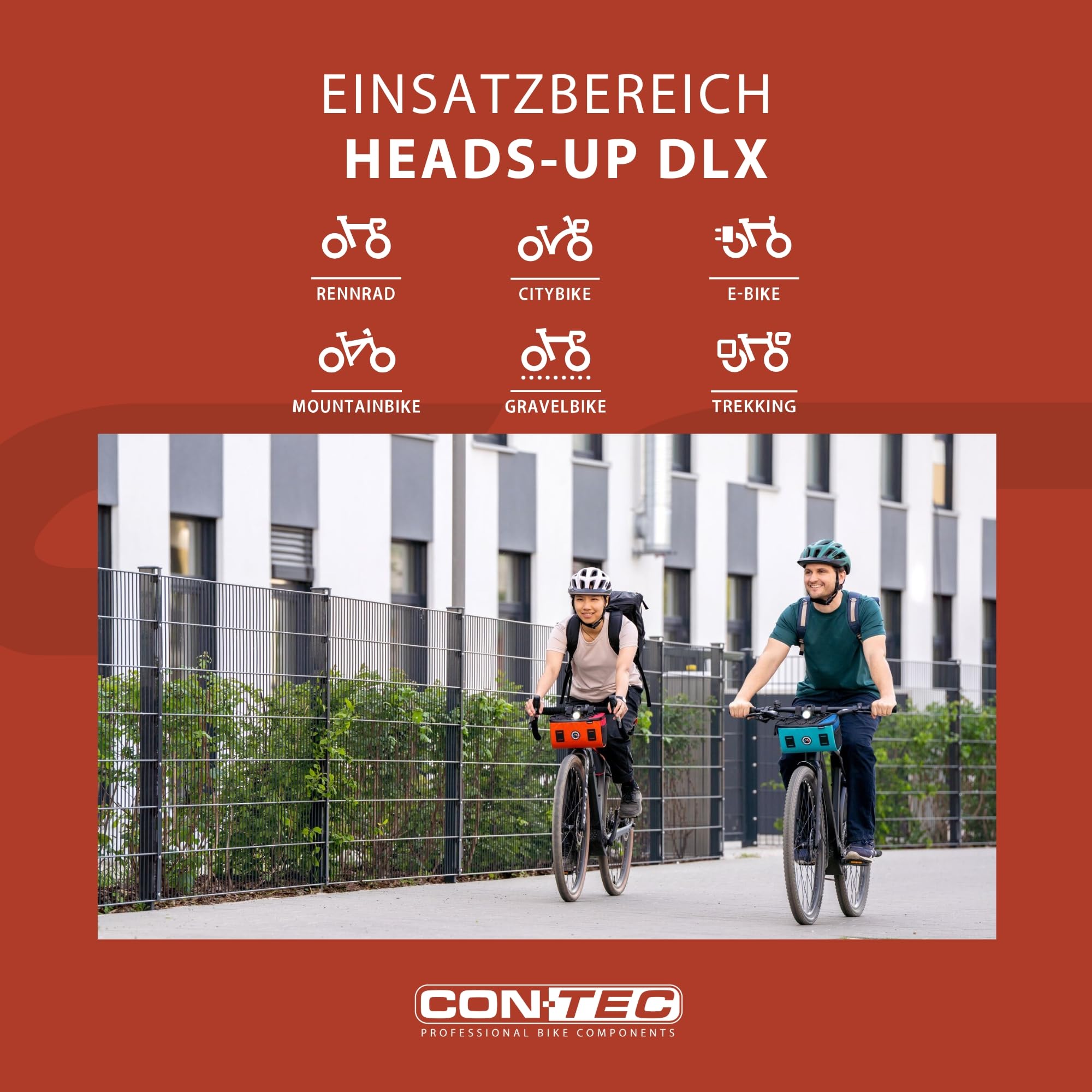 CONTEC Fahrrad-Gabelschaftverlängerung Heads-Up DLX, Lenkererhöhung für 1 1/8" Ahead-Gabel, 5 Spacer, Aluminium, 67 mm höhenverstellbar, robust