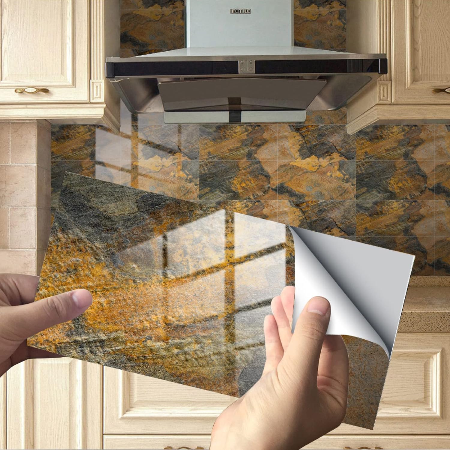 Carrelage Adhésif 15x30cm Jaune Moutarde Credence Adhesive pour Cuisine