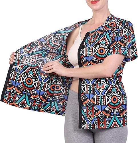 Mastectomy - Camisa de recuperación postoperatoria con bolsillos de gestión de drenaje, talla unisex para hombre y mujer