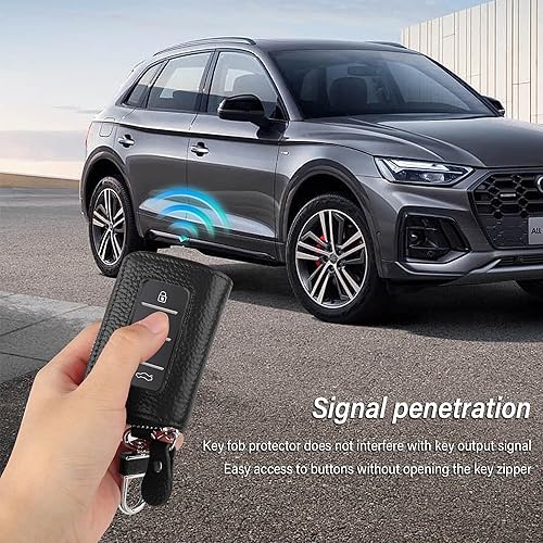 Miniatura 6 de Funda para llavero de automóvil, estilo minimalista, funda universal de cuero para llavero inteligente, accesorios para automóvil