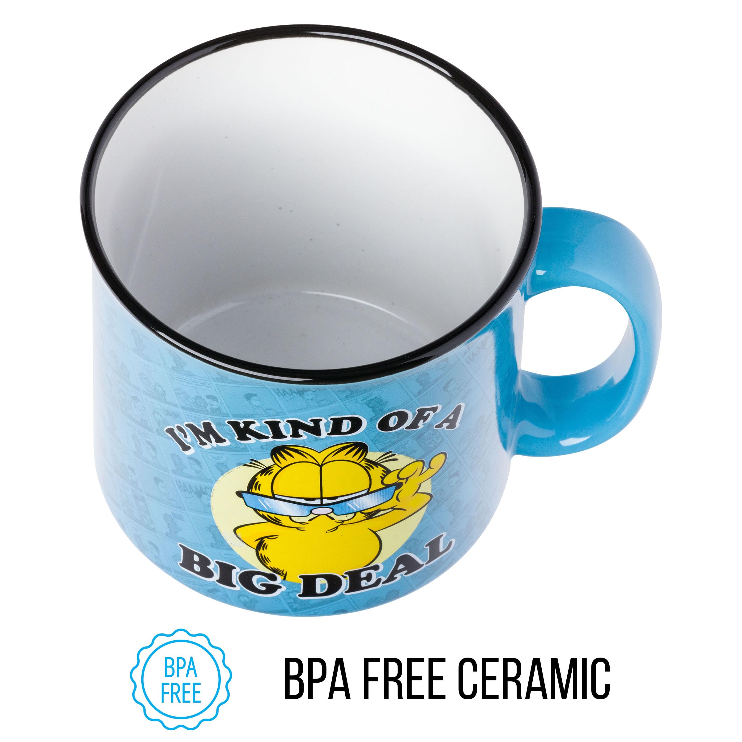 Silver Buffalo Garfield Kind of a Big Deal Keramiktasse Camper, 590 ml | I'm, Hintergrund, 0,59 Liter