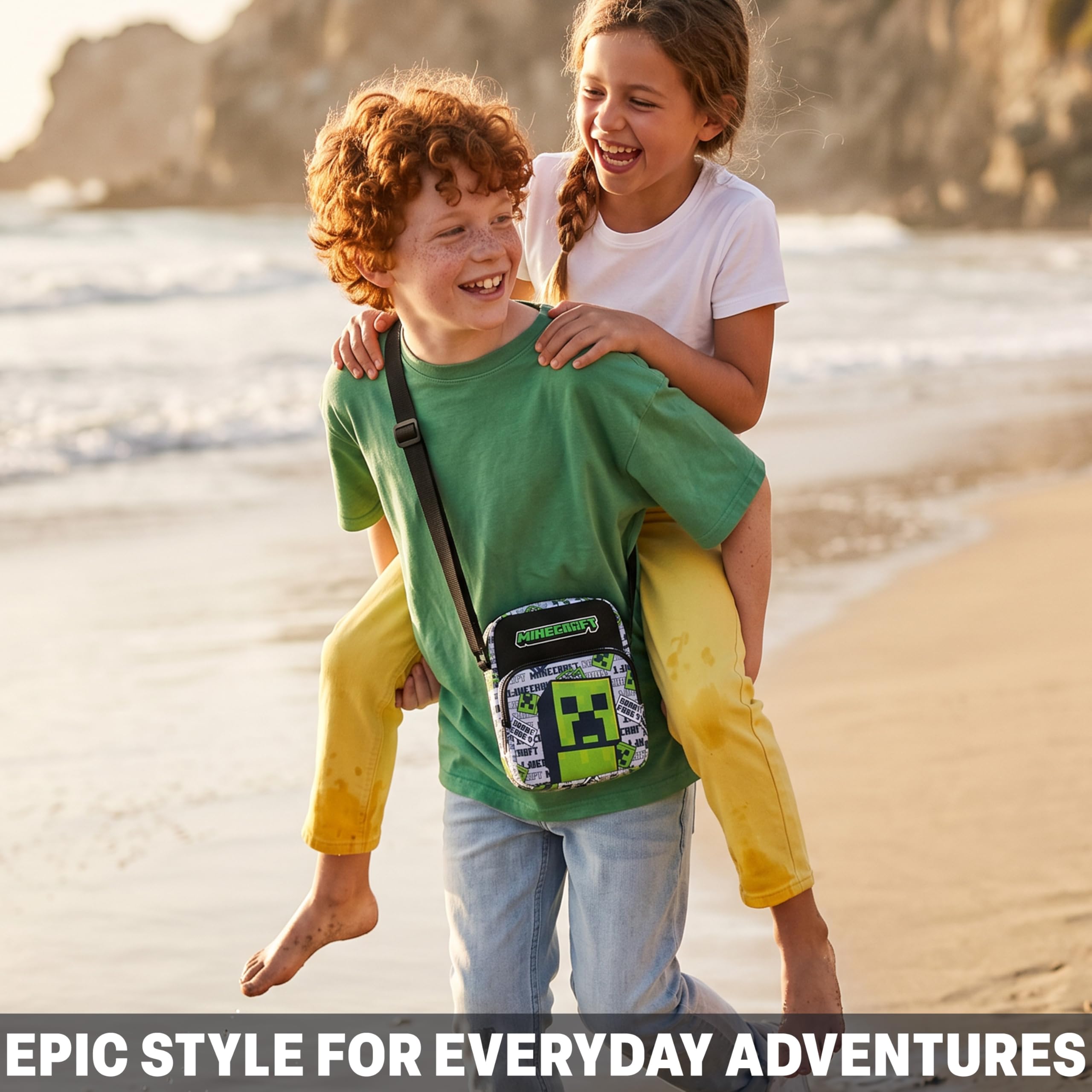 Get Trend One Piece | Minecraft | Lego x Ninjago Sac Bandoulière Garcon et Ado, Crossbody Bag Fermeture Eclair et Compartiment Multiple, Cadeau Garcon