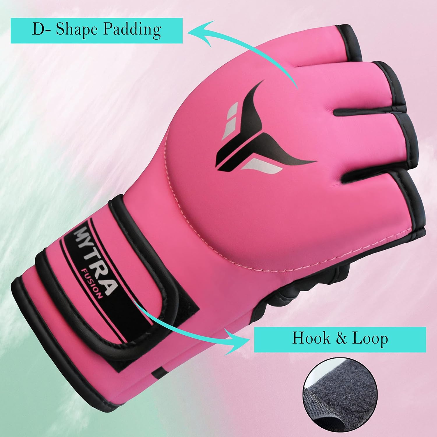 Mytra Fusion MMA Gloves Womens Sparring Gloves for Kickboxing Muay Thai Training Cage Fighting and Mixed Martial Arts Grappling Gloves