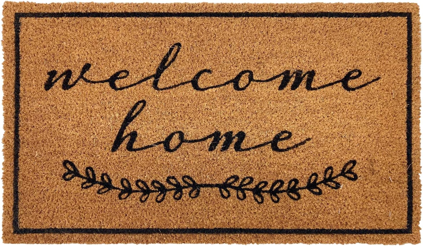 Everday Doormat - Welcome Home - Natural Coir Fiber Doormat - 17 x 29 Everday Welcome Door Mat - Anti Slip Rubber Backing