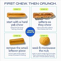 Vista 7 de Native Pet Yak Cheese Himalayan Dog Chews – Palitos dentales de larga duración para razas grandes – 100% masticables naturales de yak del Himalaya