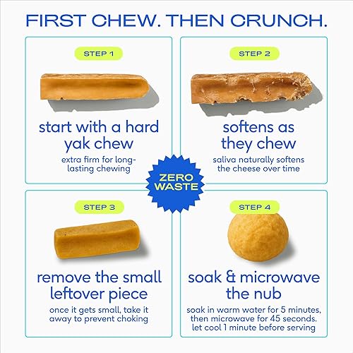 Miniatura 7 de Native Pet Yak Cheese Himalayan Dog Chews – Palitos dentales de larga duración para razas medianas – Masticables de yak del Himalaya 100% naturales