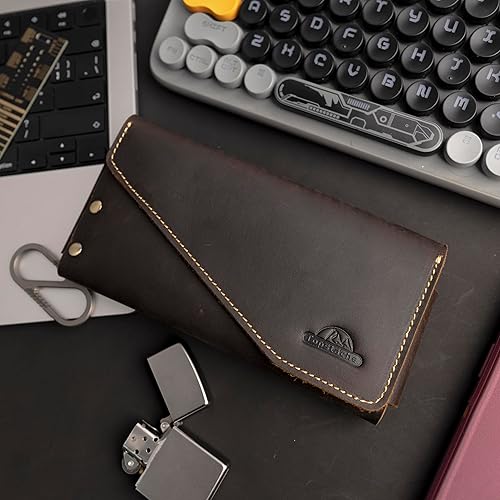 Miniatura 10 de Topstache Funda de cuero para teléfono con lazo para cinturón cierre magnético funda para teléfono celular tarjetero soporte de cuero hecho a mano