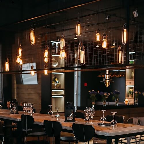 Miniatura 8 de Bombillas LED regulables T30 antiguas, bombilla tubular Edison blanca cálida, bombilla de tubo largo, estilo E26, bombilla de filamento LED vintage,