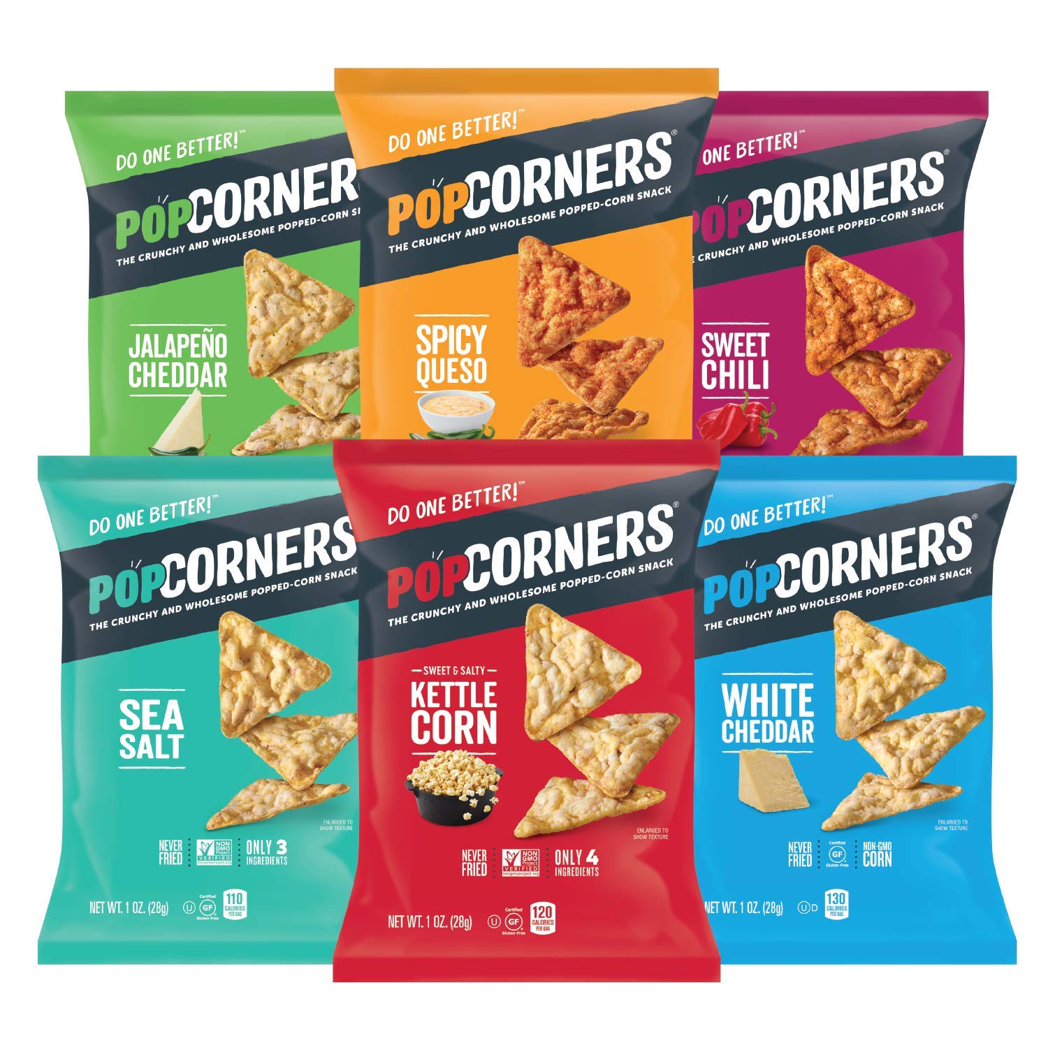 Snacks Variety Pack | Gluten Free Chips | (24 Pack, 6 Flavor, 1 oz Snack Bags)