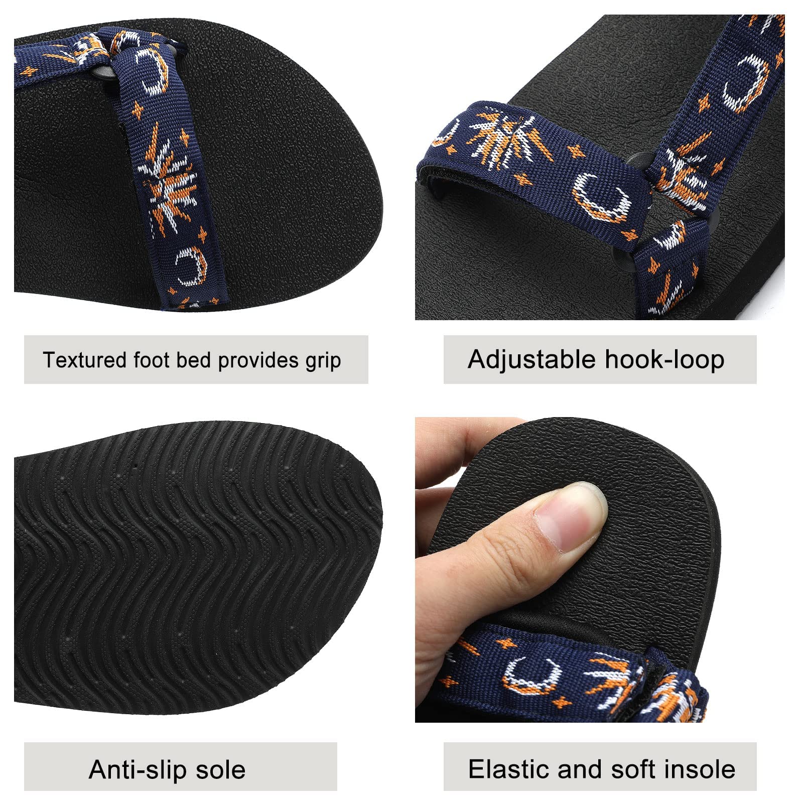 OUSIMEN Donne Sandali Sportivi Sandali Escursionistici con Arch Support Yoga Mat Spole Sandalo Sportivo Casual Leggero All'aperto