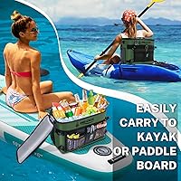 Vista 6 de Dreizack Enfriador de kayak detrás del asiento, enfriador impermeable para kayak, enfriador de tabla de remo, compatible con silla de césped