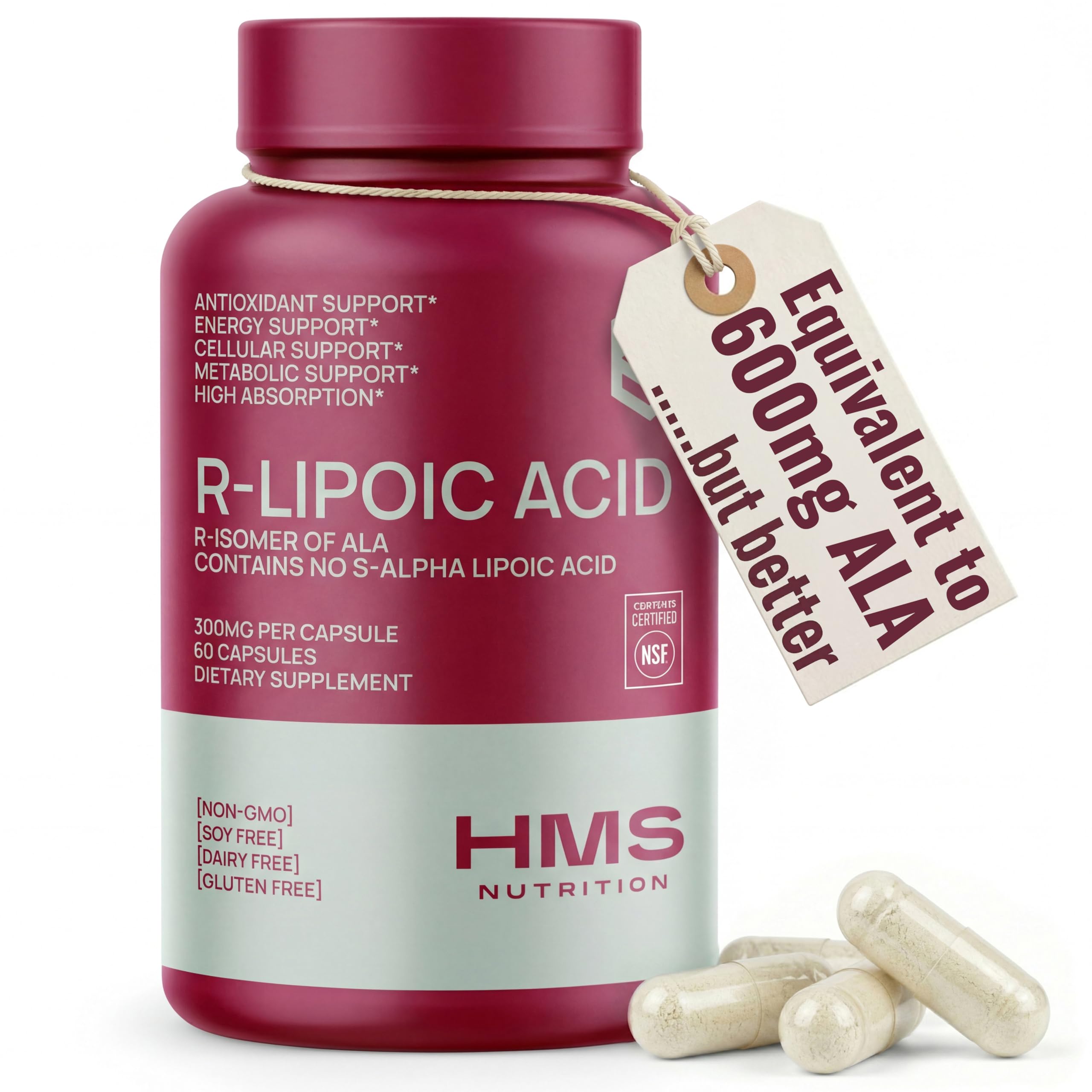 HMS Nutrition Stabilized R-Lipoic Acid 300 mg