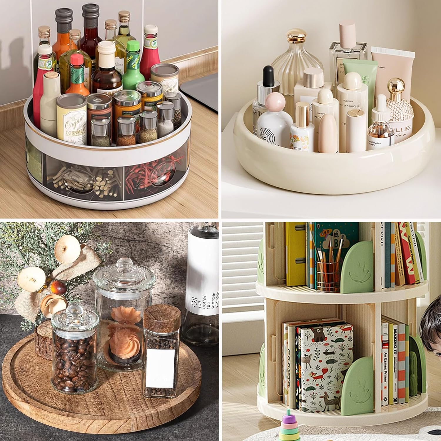 Lazy Susan Hardware Silent Non-Slip Turntable Aluminium Turntable Bearing for Round Dining Table TV Rotating Table 20 inch