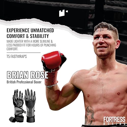 Miniatura 6 de Fortress Boxing Envolturas para hombres y mujeres  Soporte de muñeca para kickboxing, Muay Thai, MMA y deportes de lucha de puños, envolturas