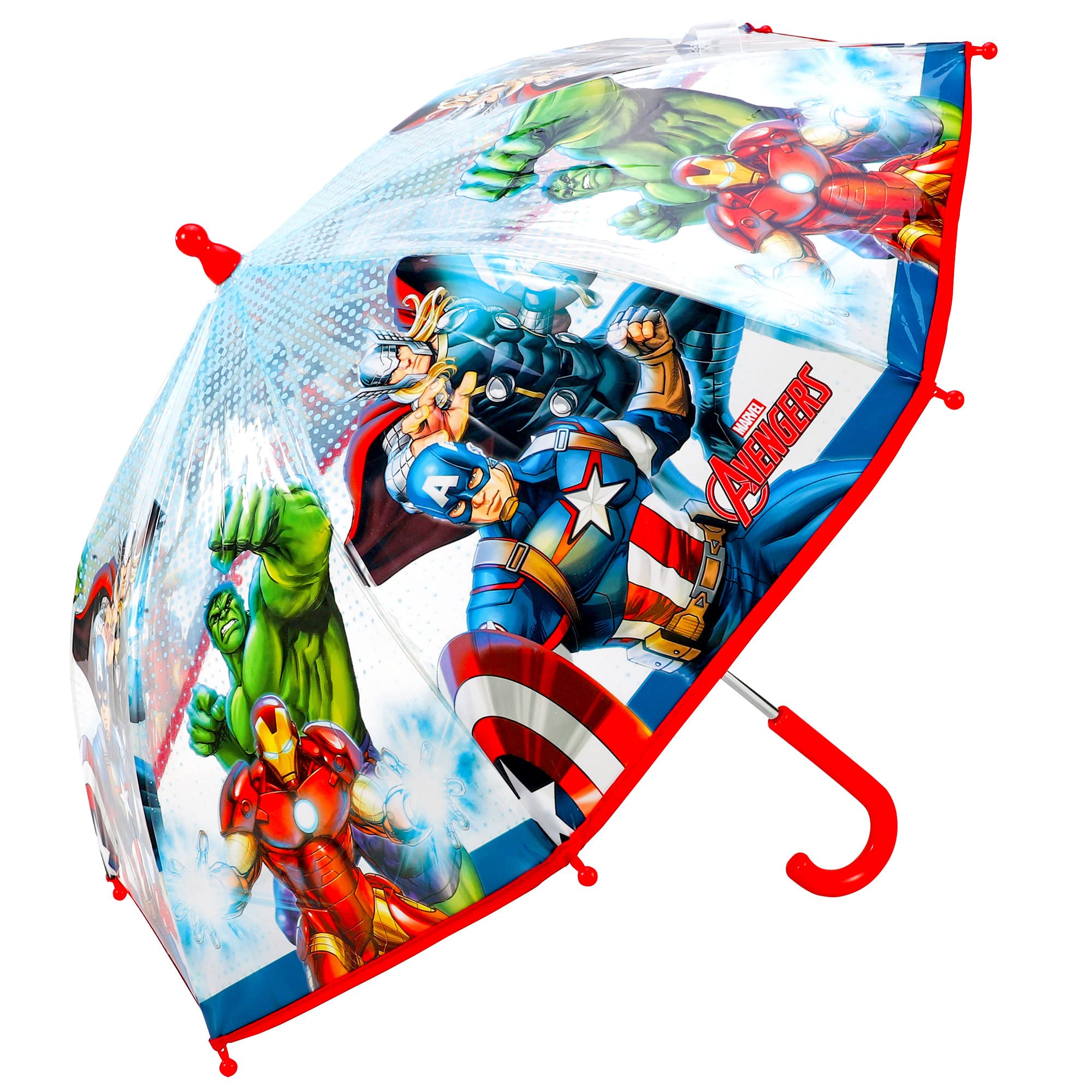Marvel Avengers Umbrella Kids Childrens Brolly POE Dome Superhero Folding Stick Umbrella