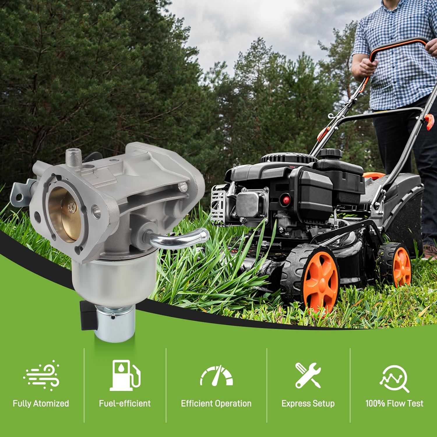 1685321-S Carburetor for Kohler KT725 KT730 KT735 KT740 KT745 (Not All) Replace for with 32-083-09-S Air Filter Fuel Pump Oil Filter Parts