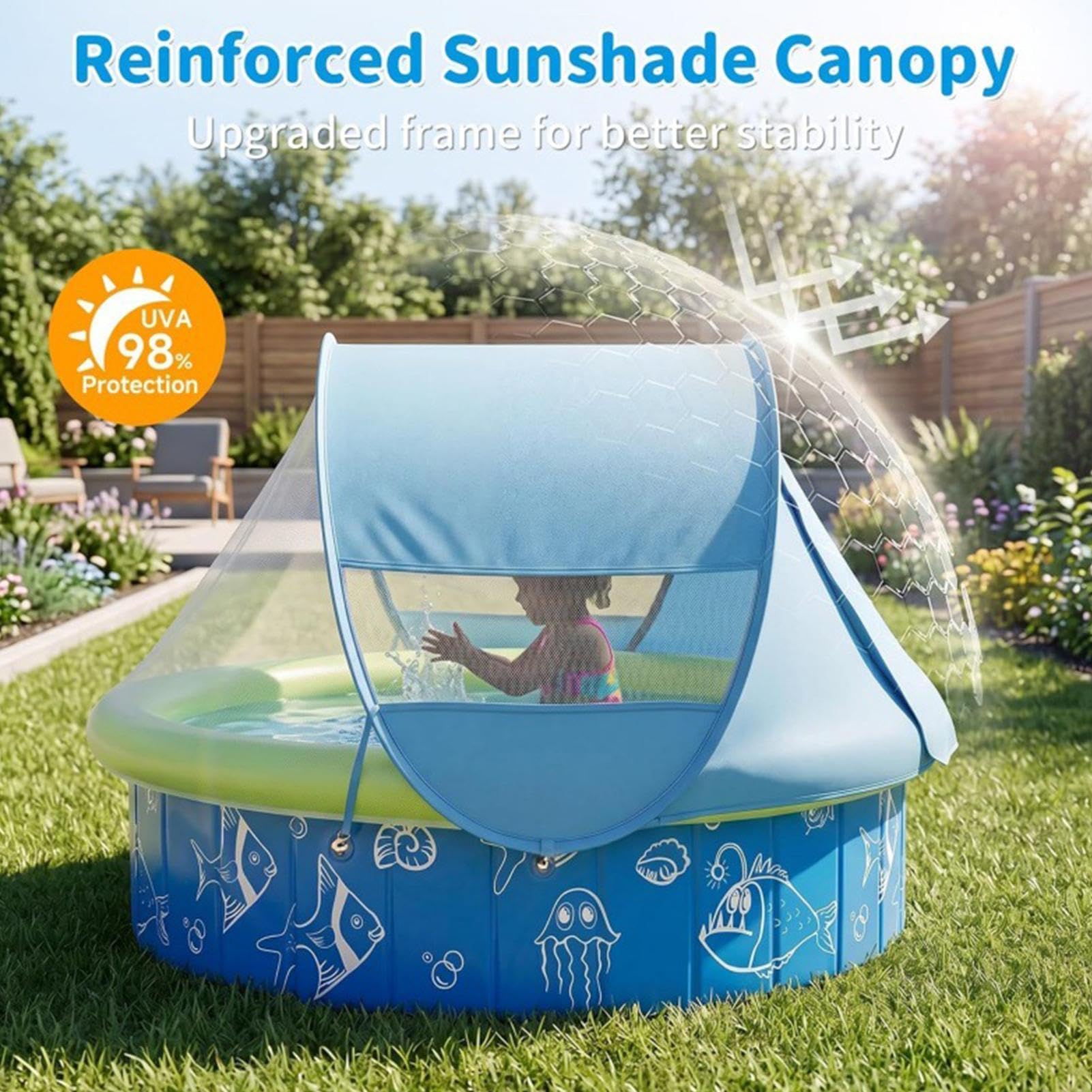 Pool für Garten, Terrasse, Park, Strand, Camping, Reisen und Spiele im Freien