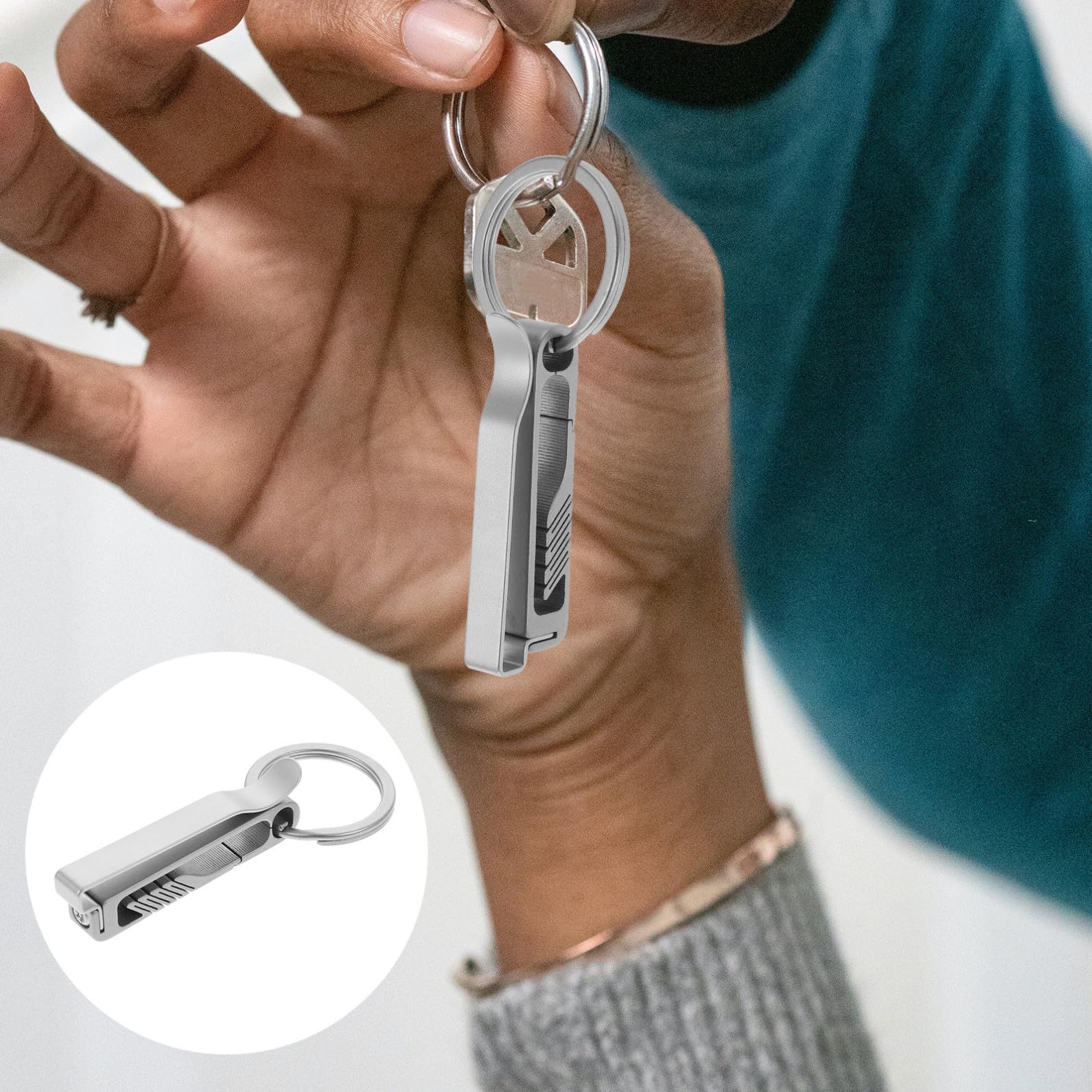 BESPORTBLE Gürtel Schlüsselanhänger Karabinerhaken Schwerlastgürtel für Männer Pocket Clip s karabiner Schlüsselanhänger-Karabiner Schlüsselanhänger mit Karabinerverschluss Titanlegierung