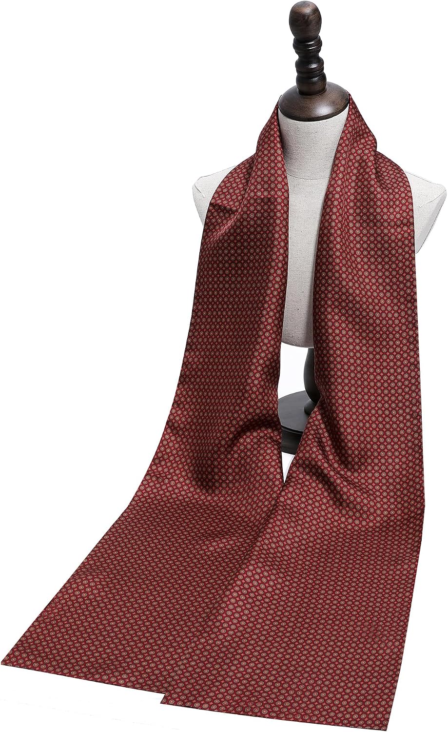 Premium Luxury Men's Silk Scarf 100% Mulberry Fine Silk Twill, Double-Layer Reversible Men's Scarves 67"X8.7"