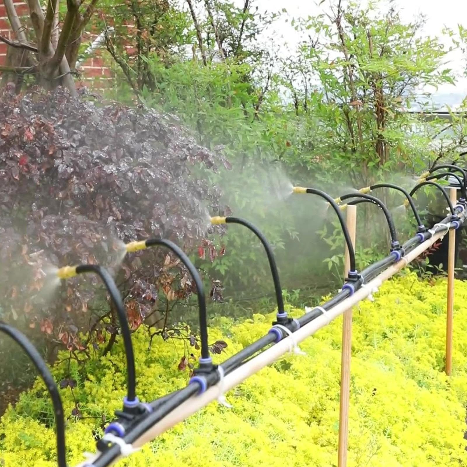 Tropfbewässerungssystem - Garten Tropfbewässerungskit Bewässerungsanlage - Automatische Bewässerung Mit Verstellbarer Düse & Sprinkler Für Bäume, Gewächshaus Und Hydroponik