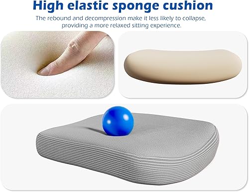 Miniatura 6 de TRALT Silla ergonómica de oficina, silla de escritorio con reposacabezas ajustable, silla de computadora de soporte lumbar, silla cómoda de malla