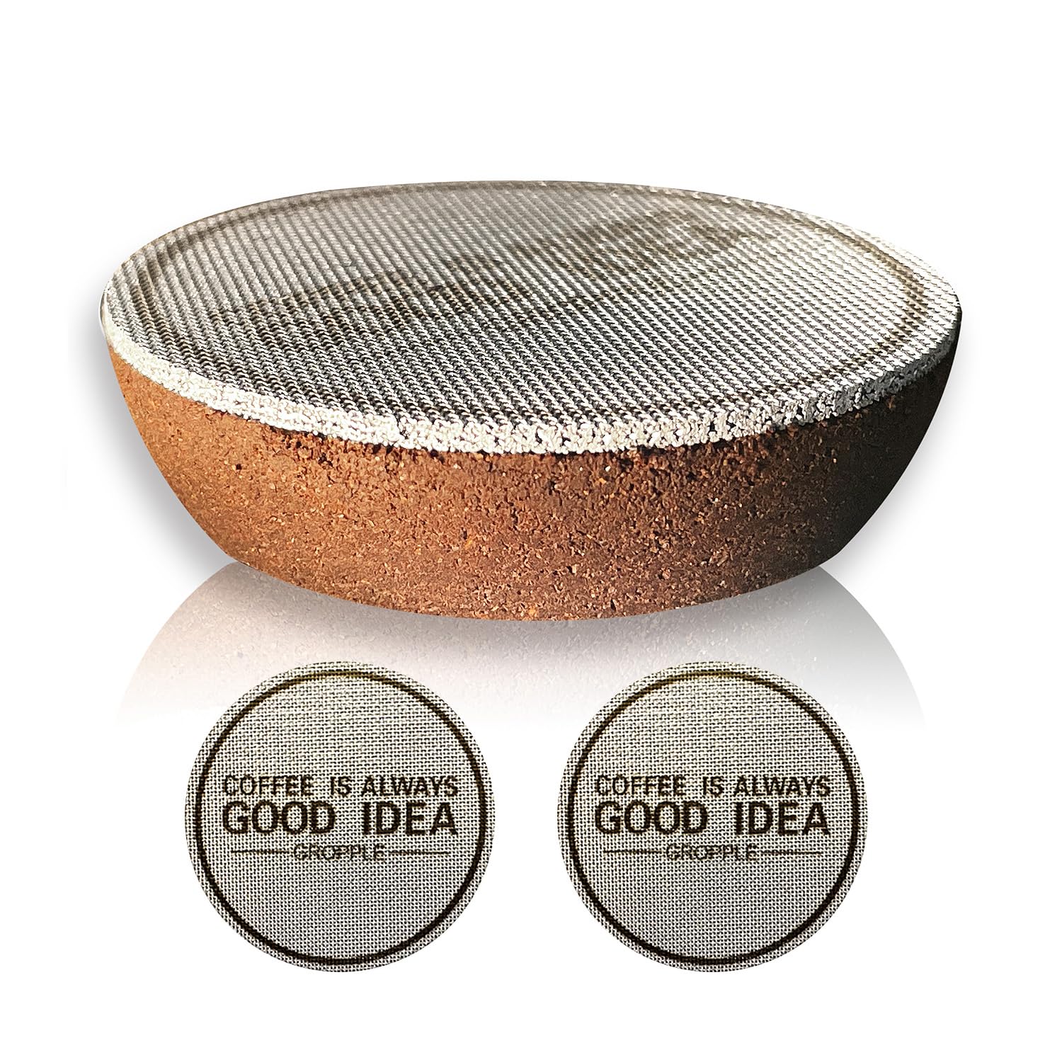 2Pcs 58.5mm Reusable Coffee Filters for Espresso Puck Screen, Permanent and Easy to Clean Coffee Mesh Filter, 1.7mm Thickness 150?m, 316L Stainless Steel