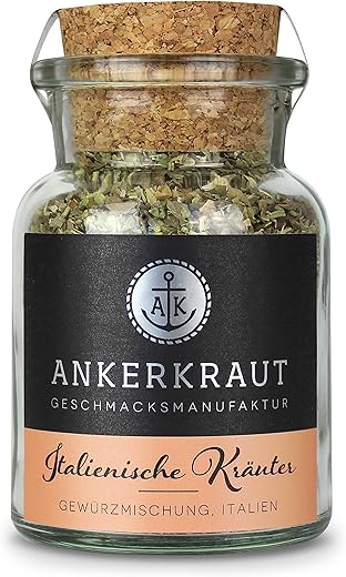 Ankerkraut Italienische Kräuter, mediterranes Universalgewürz für Pasta, Pizza und Salate, 20g im Korkenglas