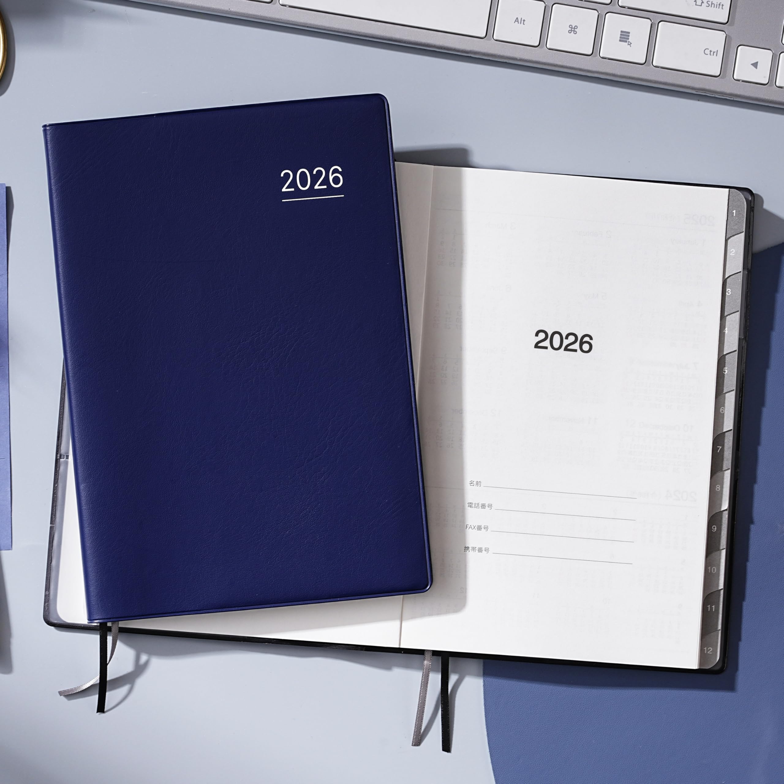 Amazon.co.jp: 2026年 手帳 A5 サイズ デイリー メモリー 月間ブロック