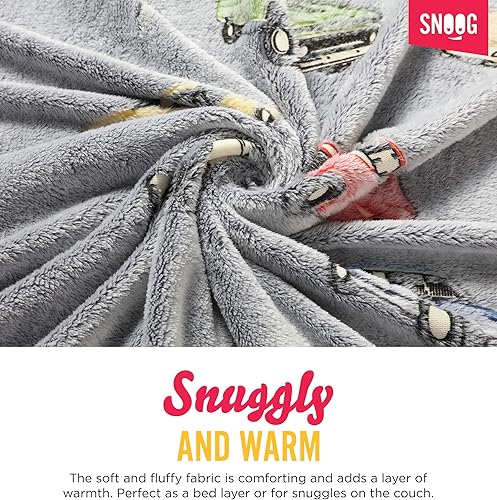 Miniatura 7 de Manta infantil que brilla en la oscuridad, mantas de forro polar para niños y niñas - Manta de felpa suave para niños de 50 x 60 pulgadas - Autos