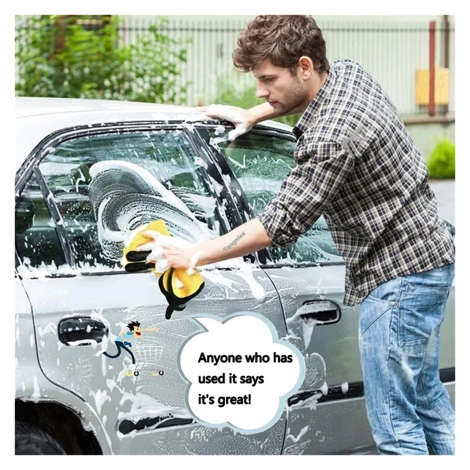 40 Pezzi di Asciugamani for autolavaggio in Microfibra ad Alto Assorbimento d'Acqua, Panni for la Pulizia, Morbidi e Spessi, for Il Lavaggio dell'auto e l'asciugatura. per Auto