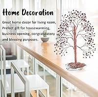 Vista 72 de Rose Quartz Gemstone Tree of LifeNatural Reiki Crystals Gemstone Chakra Tree for Positive Energy, Geode Agate Slice Base, Feng Shui Decor, Good